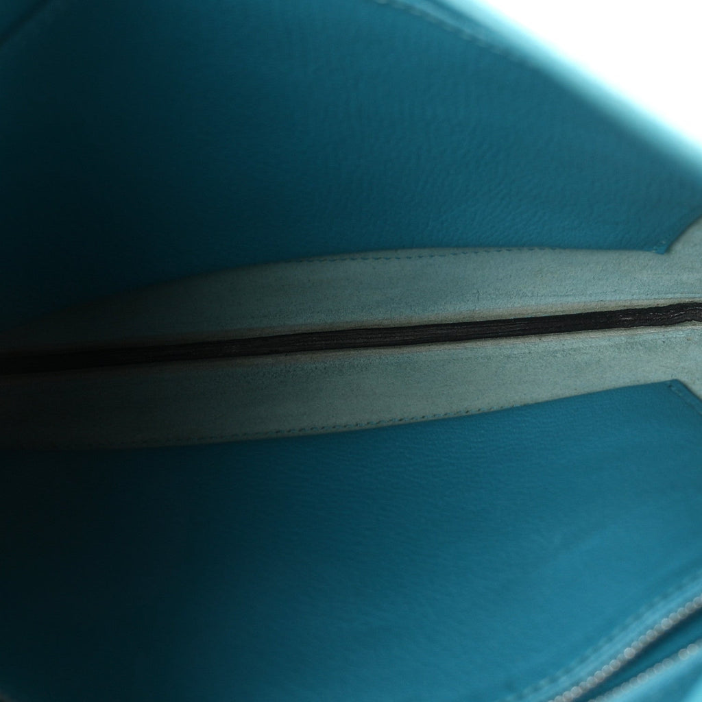Chevre De Coromandel  Trim II 31 Shoulder Bag Turquoise