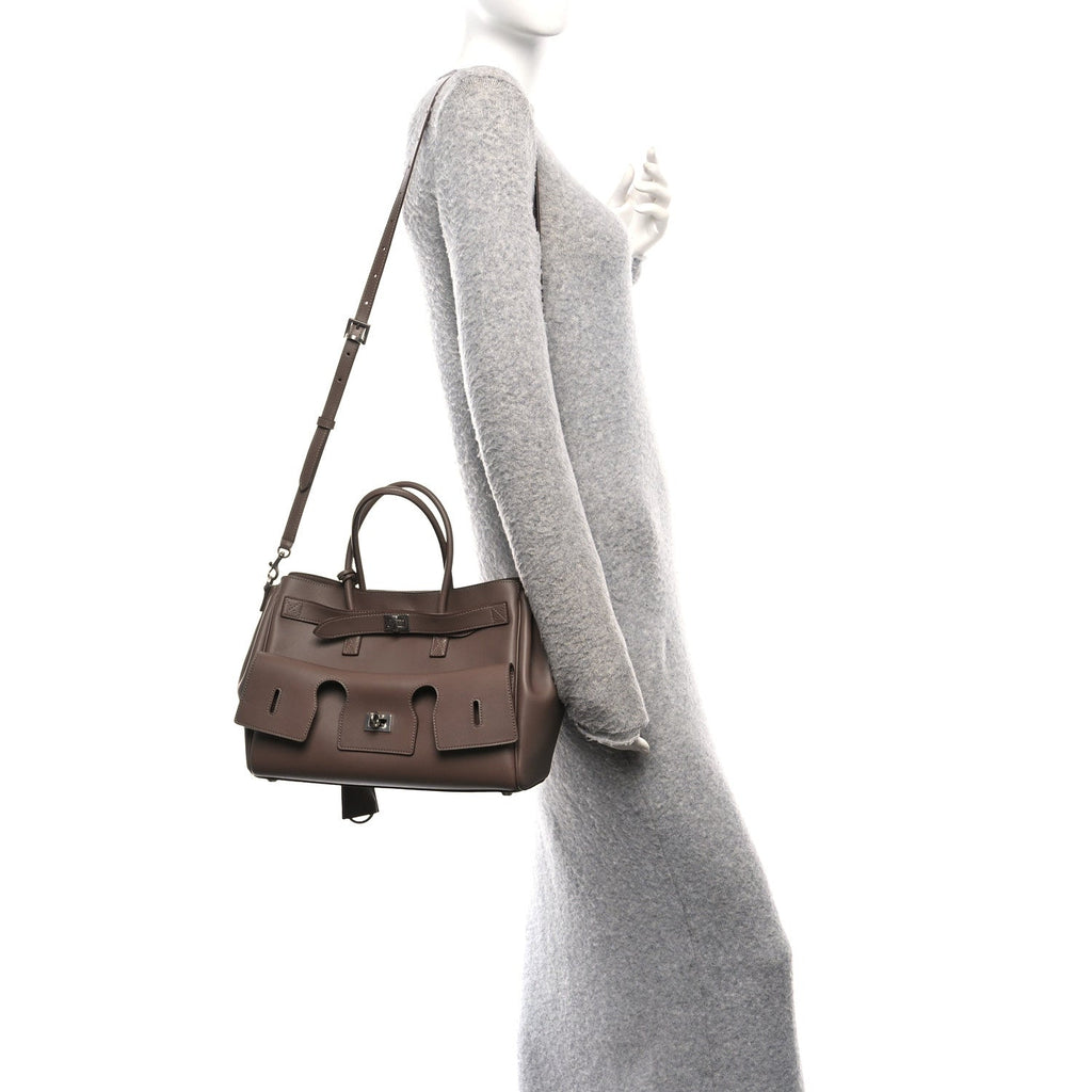 Smooth Calfskin Small Bel Air Carry All Bag Taupe Taupe