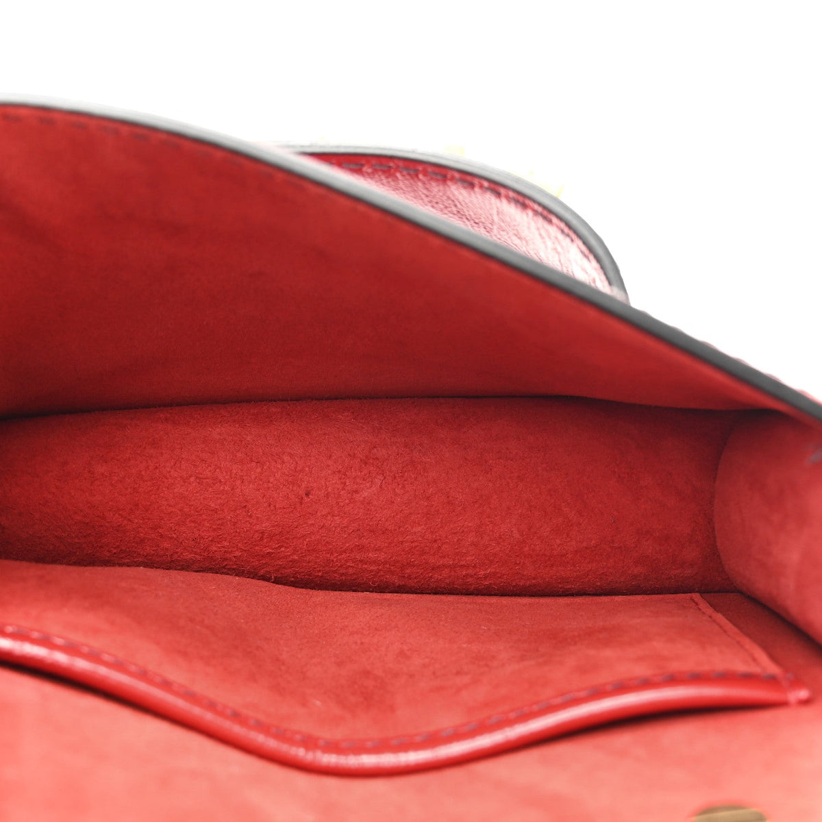 Calfskin J'Adior Chain Flap Bag Red