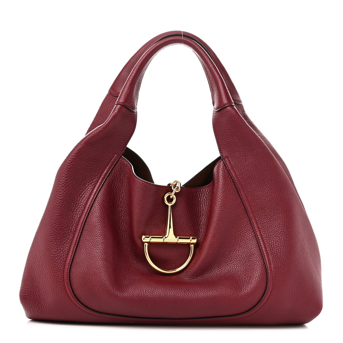 Grained Calfskin Softbit Maxi Shoulder Bag Rosso Ancora Red