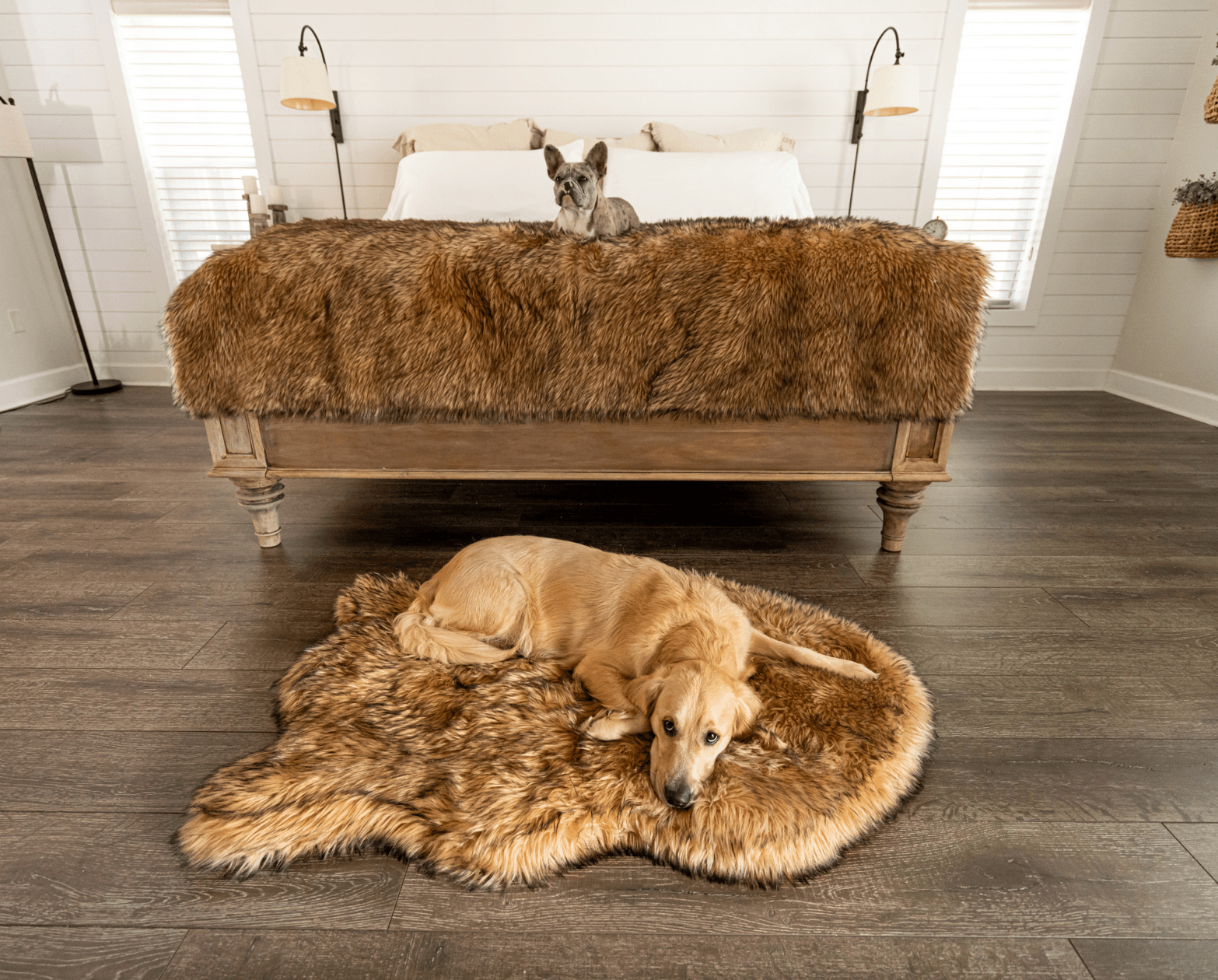 PupRug® Orthopedic Bed + Matching Waterproof Blanket Bundle- Sable Tan