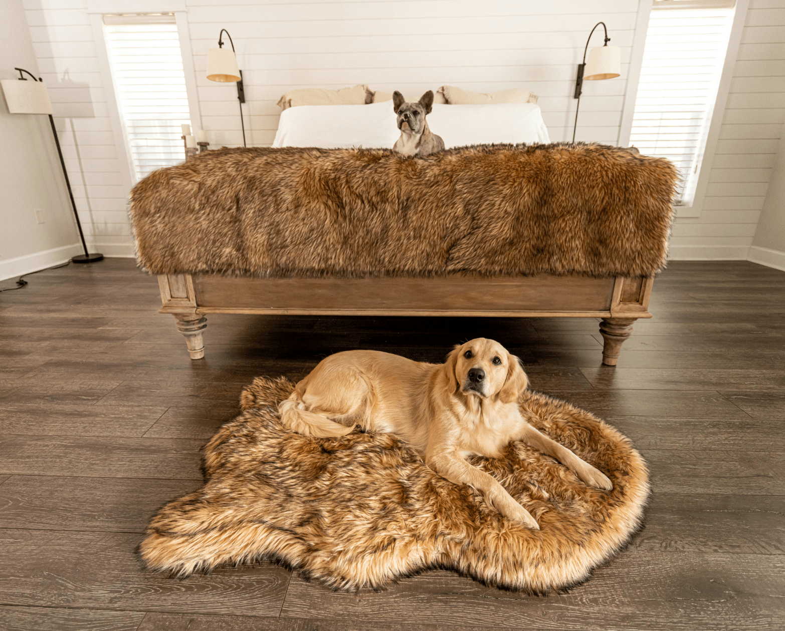 PupRug® Orthopedic Bed + Matching Waterproof Blanket Bundle- Sable Tan