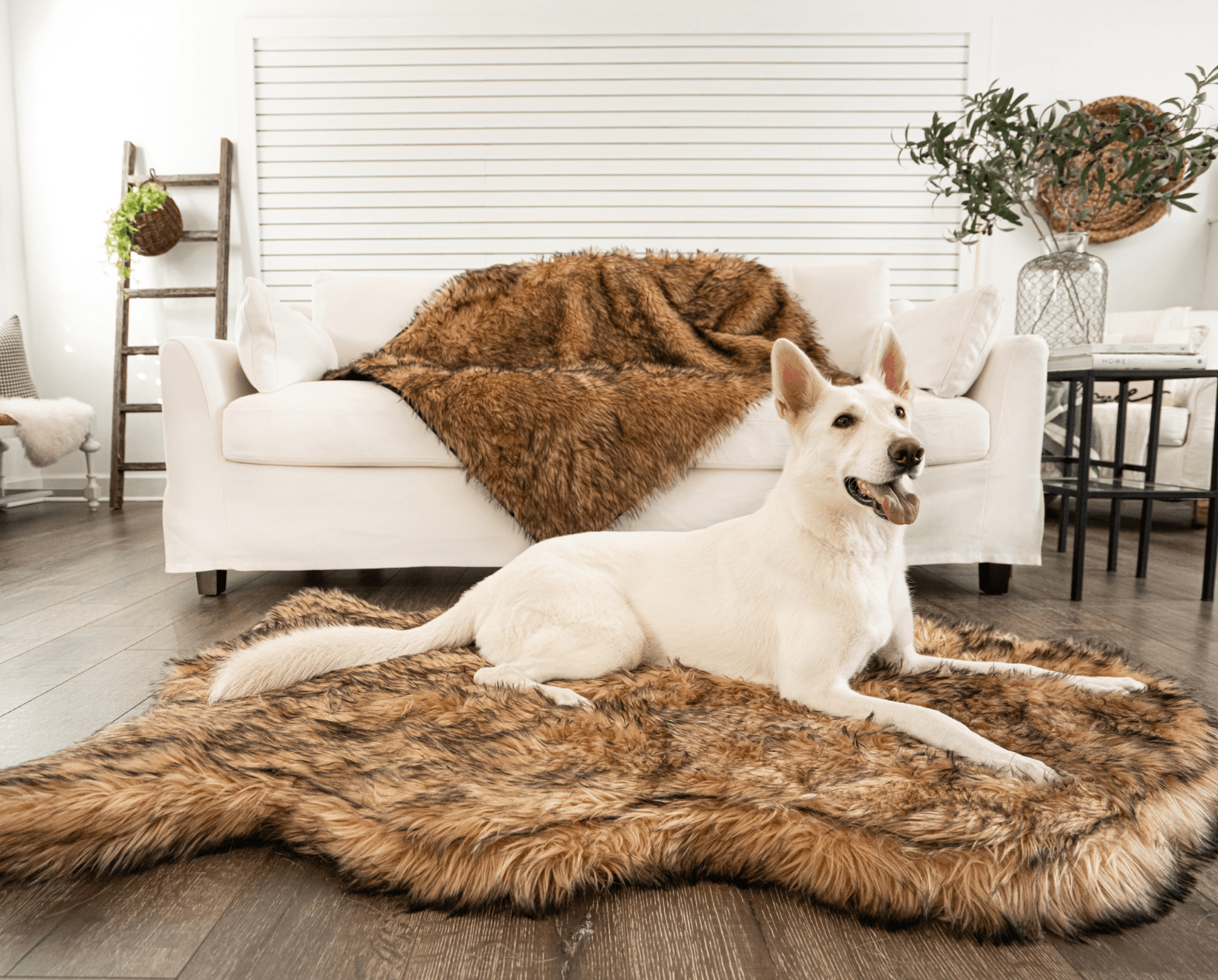 PupRug® Orthopedic Bed + Matching Waterproof Blanket Bundle- Sable Tan