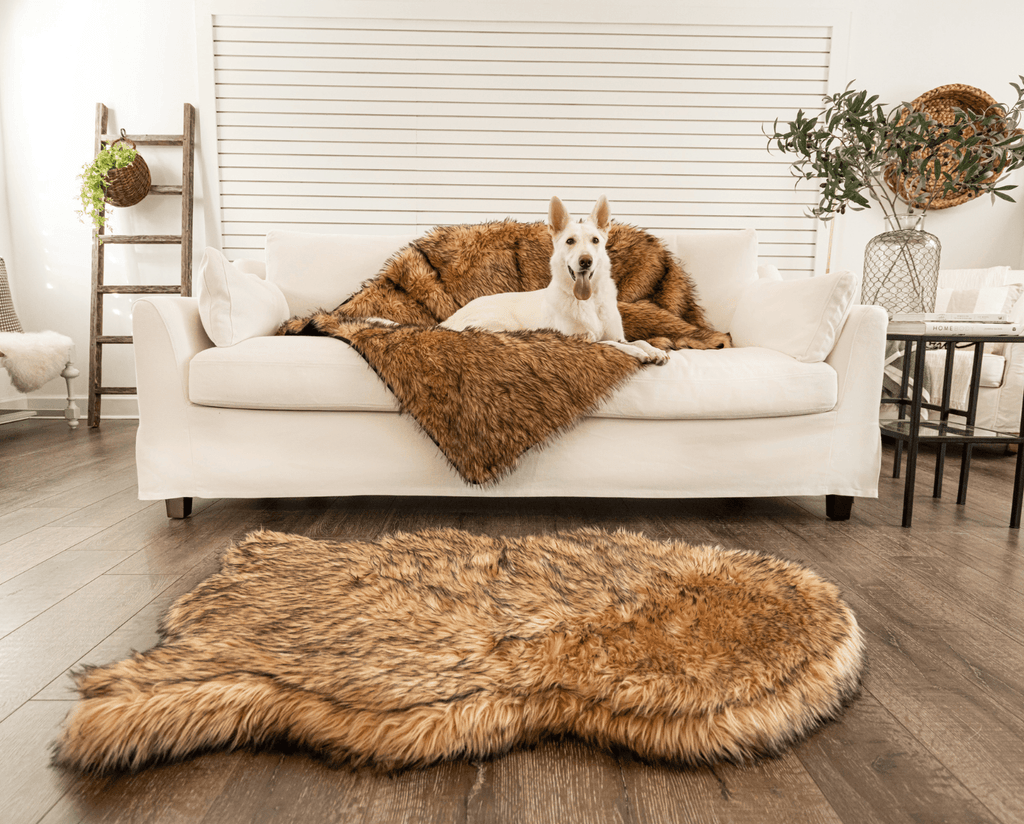 PupRug® Orthopedic Bed + Matching Waterproof Blanket Bundle- Sable Tan