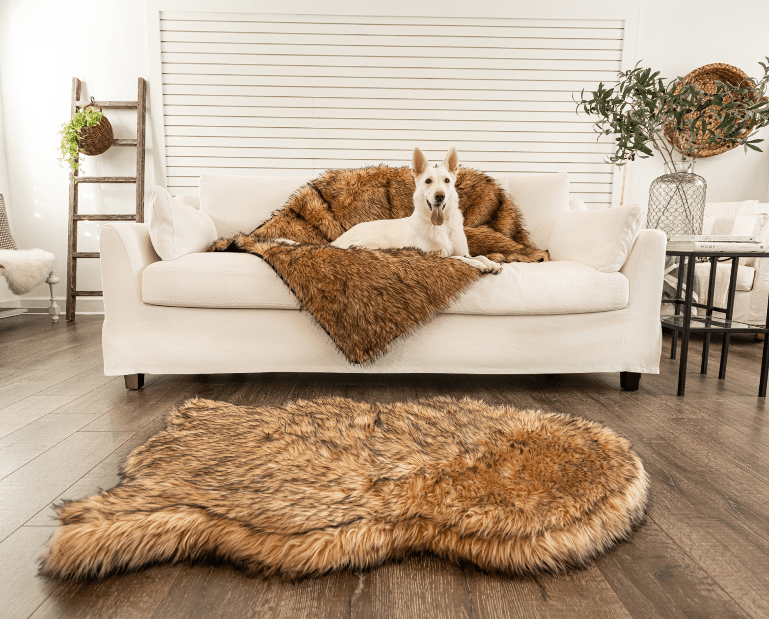 PupRug® Orthopedic Bed + Matching Waterproof Blanket Bundle- Sable Tan