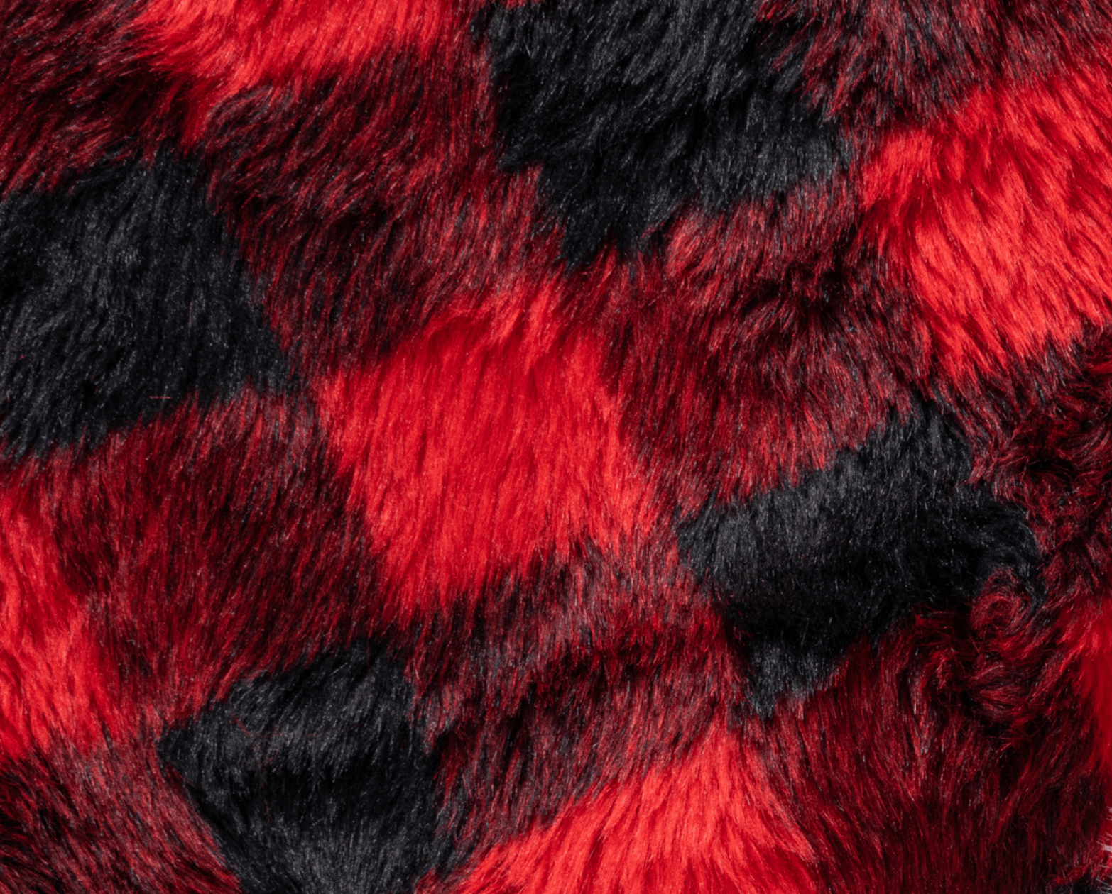 PupRug® Faux Fur Orthopedic Dog Bed Cover - Curve Red & Black Plaid (Bed Not Included)